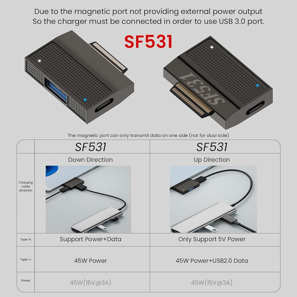 ZORBES Surface Connect to USB-C Adapter 2 in 1 Mini USB A/C Adapter for Surface Lines Laptop Support Data Transfer 15V Universal Charge Adapter for Surface Pro9 Pro8 Pro7 Pro6 Pro X Go ZORBES Surface Connect to USB-C Adapter 2 in 1 Mini USB A/C Adapter for Surface Lines Laptop Support Data Transfer 15V Universal Charge Adapter for Surface Pro9 Pro8 Pro7 Pro6 Pro X Go